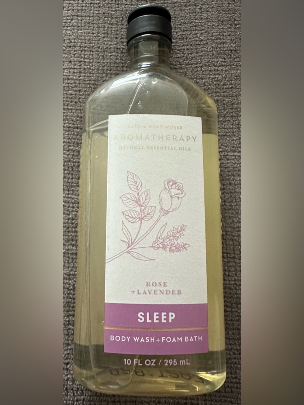 Bath & Body Works aromatherapy rose+lavender sleep body wash foam bath 10fl oz